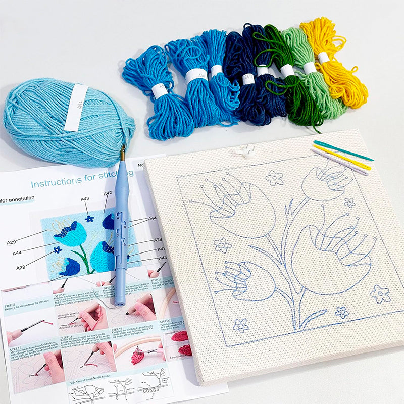 Kit de agujas perforadoras con hilos CalmStitch